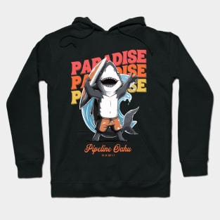 Pipeline Hawaii shark surf 8207 Hoodie